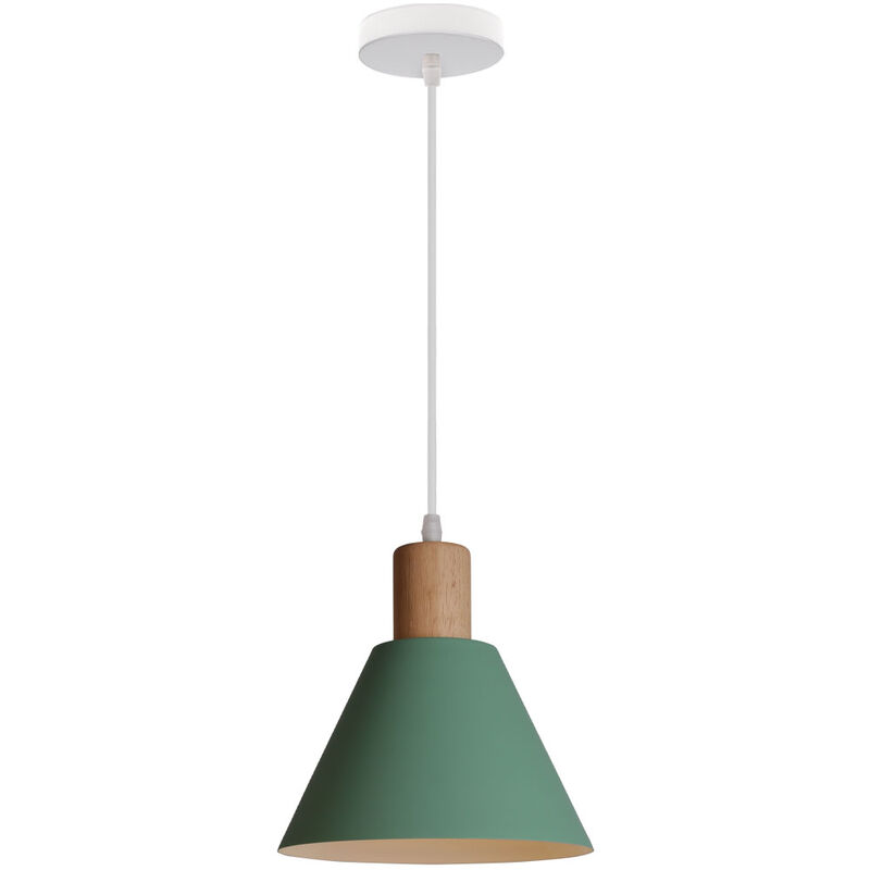 Simple Creative Chandelier Industrial Pendant Lamp Wrought Iron Kitchen Restaurant (Green) - verde