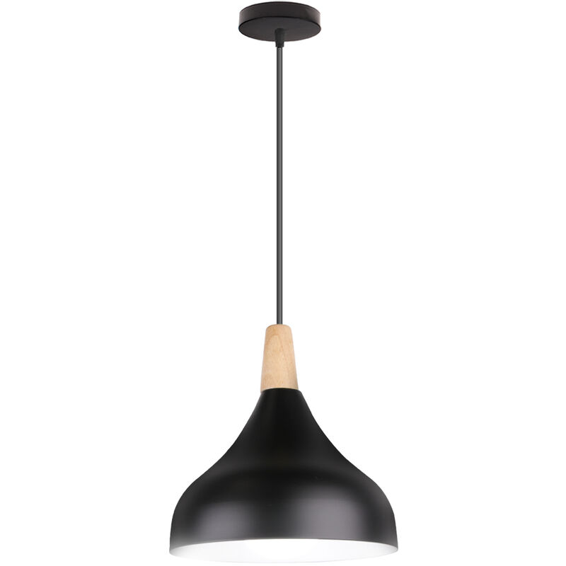 Wottes - Simple Creative Pendant Light Fixture E27 Indoor Lighting Chandelier Bedroom Living Room (Black) - Nero