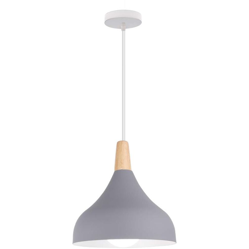 Wottes - Simple Creative Pendant Light Fixture E27 Indoor Lighting Chandelier Bedroom Living Room (Gray) - Grigio