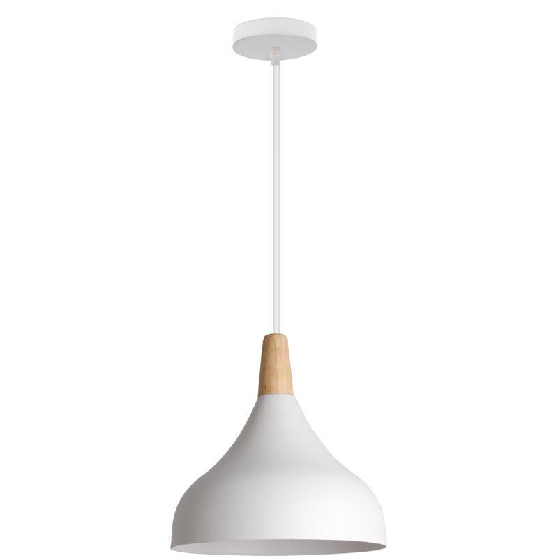 Wottes - Simple Creative Pendant Light Fixture E27 Indoor Lighting Chandelier Bedroom Living Room (White) - bianco