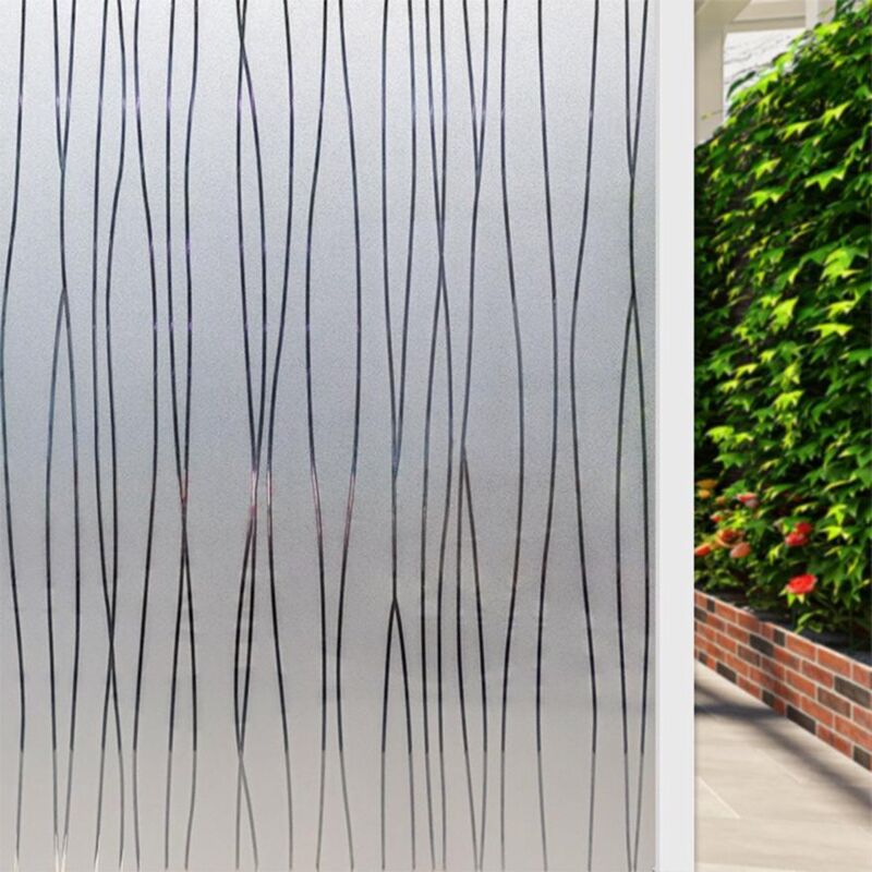 Film fenêtre, 45cm x 300cm, Anti Regard, Electrostatique, Adhésif, Protection solaire uv, Rayé vertical - Simple Fix