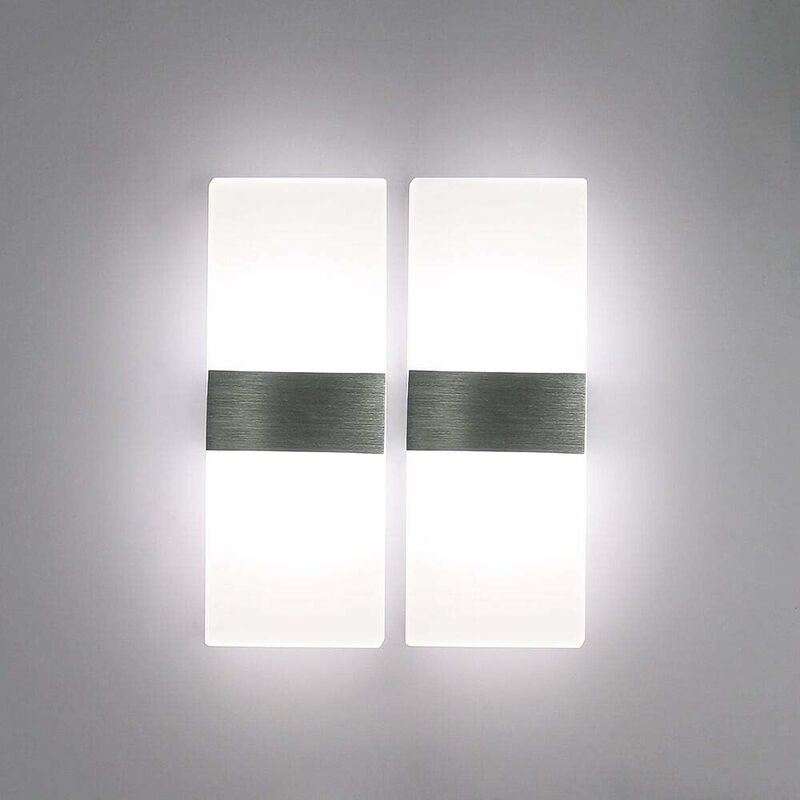 Stoex - Simple LED Wall Light Indoor 6W Up Down Wall Lamp Modern Acrylic Wall Sconce for Living Room Bedroom Pathway Corridor Stairs Balcony Cool