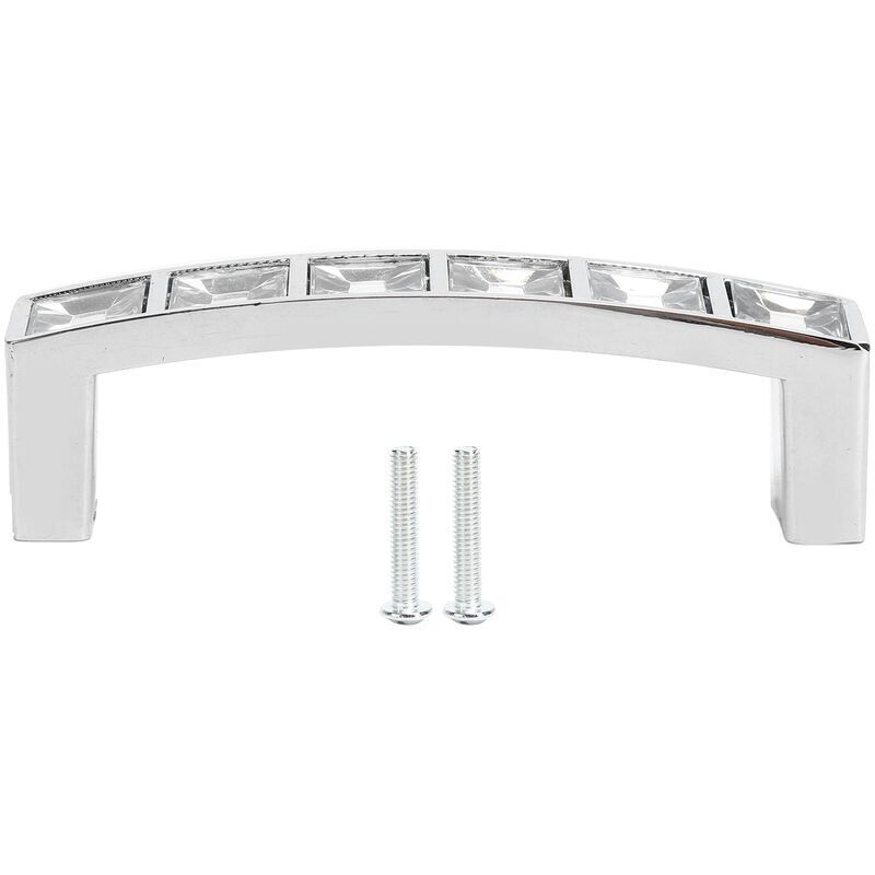 Snq Simple Modern Crystal Handle, Diamond-shaped Cabinet Door Handle, Double Hole Drawer Pull