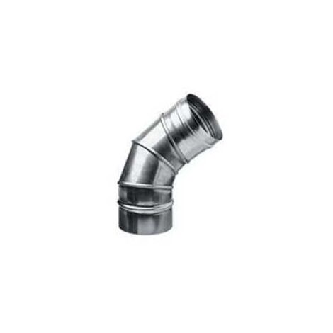 Simple paroi inox 0,6 mm - Coude réglable 0 - 90°  150 mm