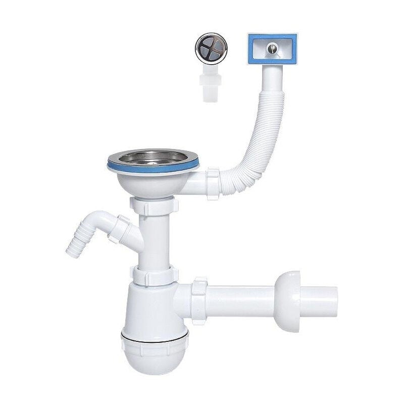 Simple vidange bouteille d'évier cuisine siphon 115mm lavage entrée