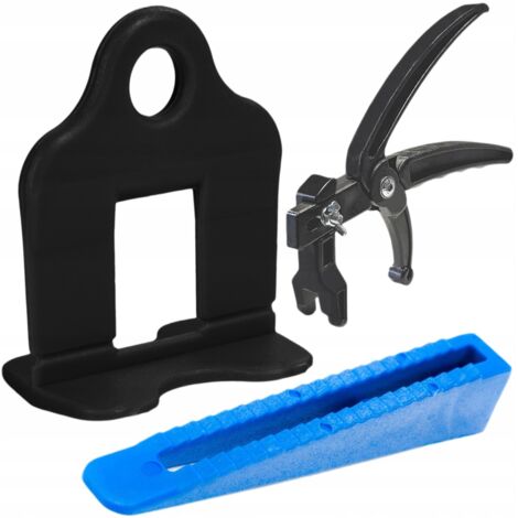 SIMPLEFIX SYSTÈME DE NIVELLEMENT 500+100+PINCE, JOINT 1mm, COULEUR NOIR