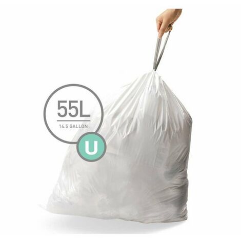 Simplehuman Accessoires - Sacs poubelle 55 l, type U, 20 pièces CW0217