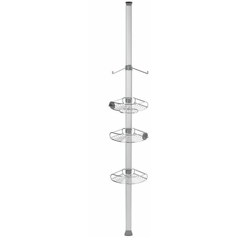 Simplehuman Accessori da bagno - Asta con mensole regolabili, acciaio inox BT1062