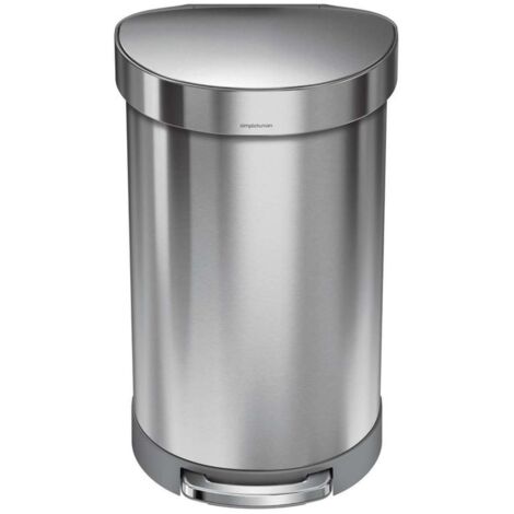 Simplehuman Cubos de basura - Cubo de basura 45 l, acero inoxidable cepillado CW2030