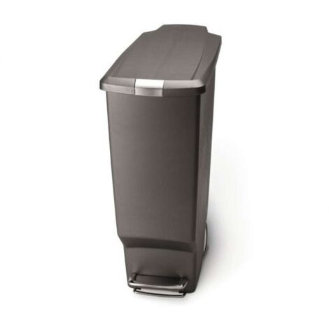 Simplehuman Cubos de basura - Cubo de basura Slim 40 l, gris CW1363