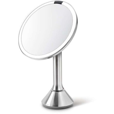 Simplehuman Espejos cosméticos - Espejo cosmético con iluminación LED Dual light, acero inoxidable cepillado ST3052