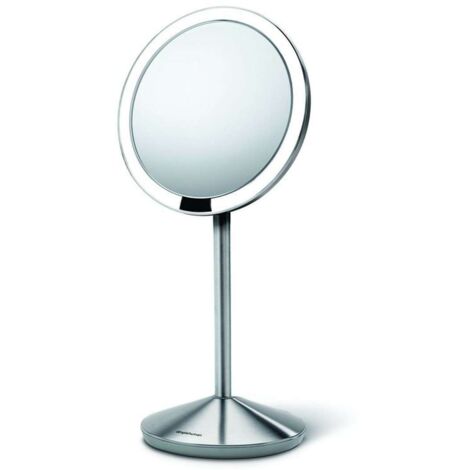 Simplehuman Espejos cosméticos - Espejo cosmético para viajes con iluminación LED, acero inoxidable ST3004