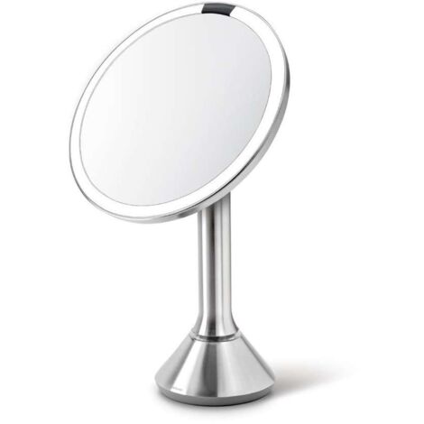 Simplehuman Kosmetikspiegel - Kosmetikspiegel mit LED-Dual-Light-Beleuchtung, Edelstahl gebürstet ST3052