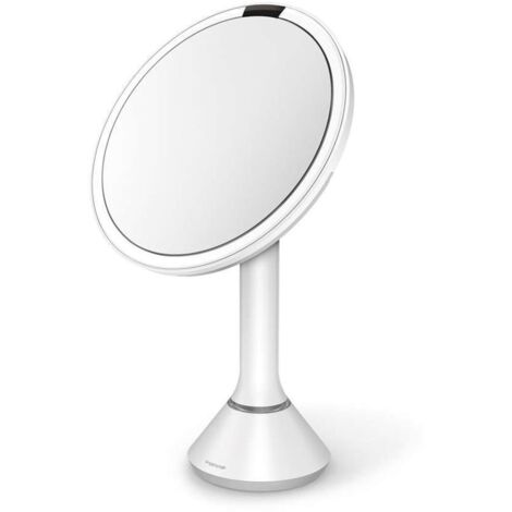 Simplehuman Miroirs cosmétiques - Miroir cosmétique avec éclairage LED Dual light, blanc mat ST3054
