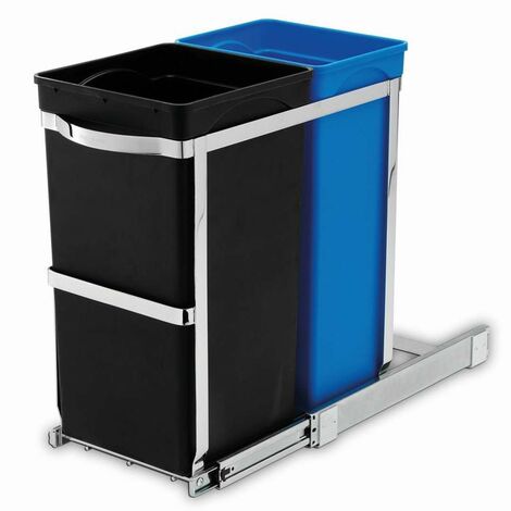 Simplehuman Mülleimern - Einbaumülleimer, geteilt, 20/15 l CW1016
