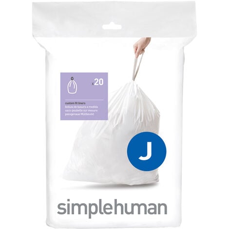 Simplehuman - Pack de 20 sacs poubelle 30-45L code J