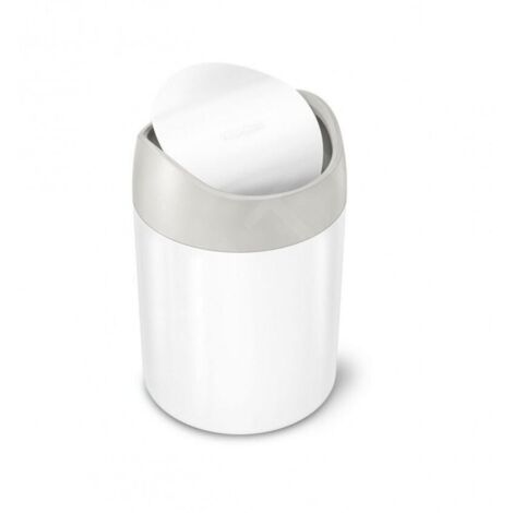 Simplehuman Poubelles - Mini poubelle de table, 1,5 l, blanc CW2079