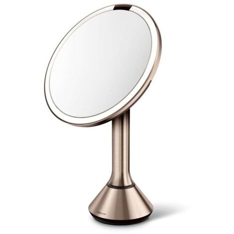 Simplehuman Specchi cosmetici - Specchio cosmetico con doppia luce LED, oro rosa ST3053
