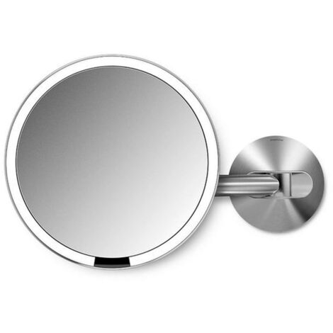 Simplehuman st3016 espejo para maquillaje ventosa alrededor acero pulido