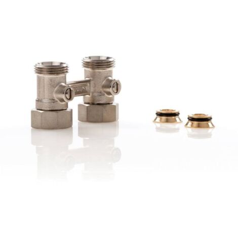 Simplex Hahnblock D2/50 Standard, Durchgangsform, für Heizkörper mit ¾ Zoll AG