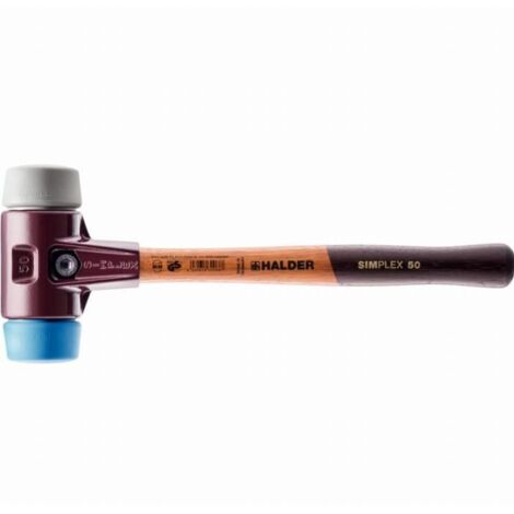 Halder 3013.060 Simplex Mallet with Soft Blue Rubber and Grey Rubber Inserts Halder 3013.060 Simplex Mallet with Soft Blue Rubber and Grey Rubber Inserts