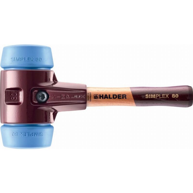 Image of Simplex Mazza in tpe con corpo in ferro malleabile e manico in legno - D=80 mm - Manico extra corto - 3001.082 - Halder
