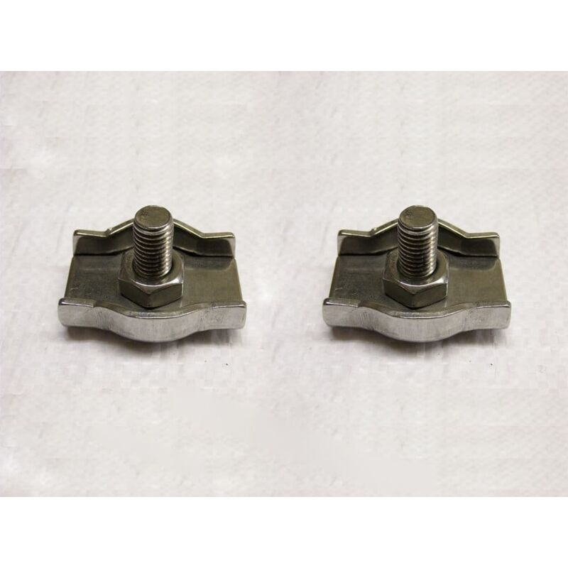 Securefix Direct - Simplex Wire Rope Grips Stainless Steel 8MM x2 (Marine Loop Boat Clamps)