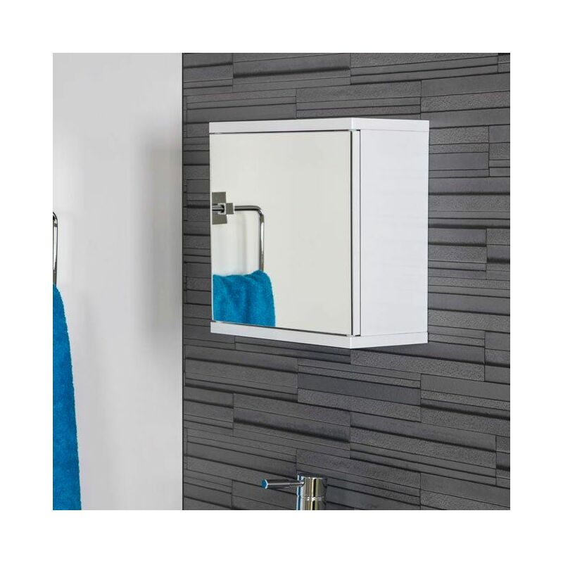 Simplicity Single Door Bathroom Cabinet, White - Croydex