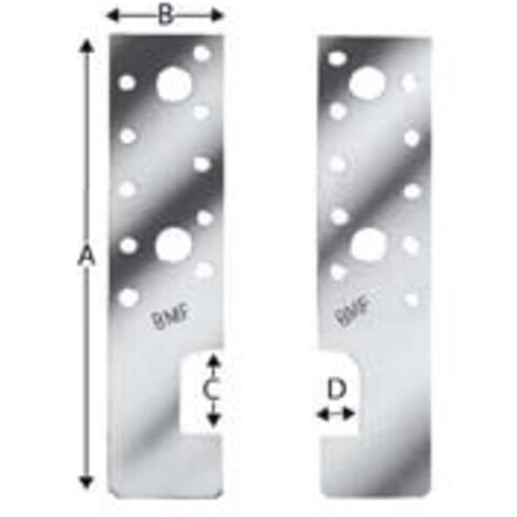 Simpson Strong TIE Ancrage bois-fer HE 135 ( 3000257472 ) Dimensions 135 x 40 x 4 mm 75 pièces
