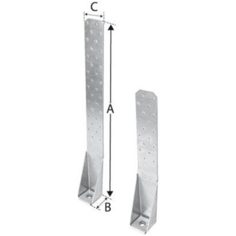Simpson Strong Tie – Biellette HTT5 SST – Fixation robuste avec clous à peigne CNA 4.0 – Dimensions 406x61x3mm – Certification ETA-07/0285