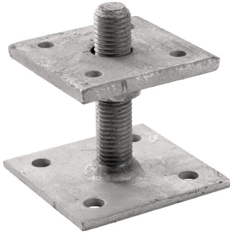 SIMPSON STRONG TIE Stützenfuß PPB75G-R 80x80x8 mmStahl verzinkt zum Aufschrauben Loch-Ø 12 mm 90 mm