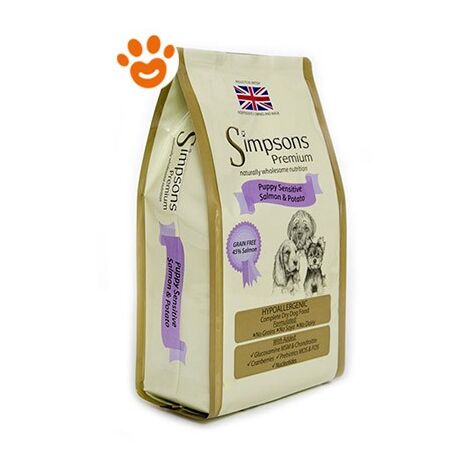 Simpsons Puppy Sensitive Salmone e Patate  - Simpsons Puppy Sensitive Salmone e Patate - Sacco Da 2 Kg