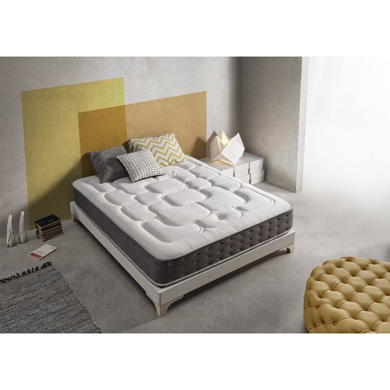 Simpur - relax Matelas Epaisseur 25 cm Royal Top Visco-Graphene 135x190 cm Haut niveau de conductivite thermique