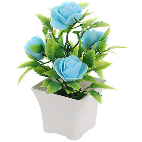 Simulated Potted Plants Artificial Bonsai 5 Foam Flowers Landscapes Indoor Decor
