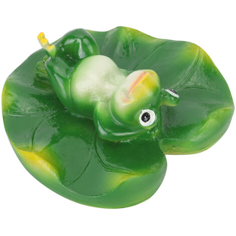 Simulation Artificial Floating Water Lotus Leaf Frog Amimal Pond Fish Tank Decoration