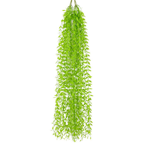 Simulation de feuille de saule en rotin, plante verte suspendue au mur, en plastique, pour un mariage