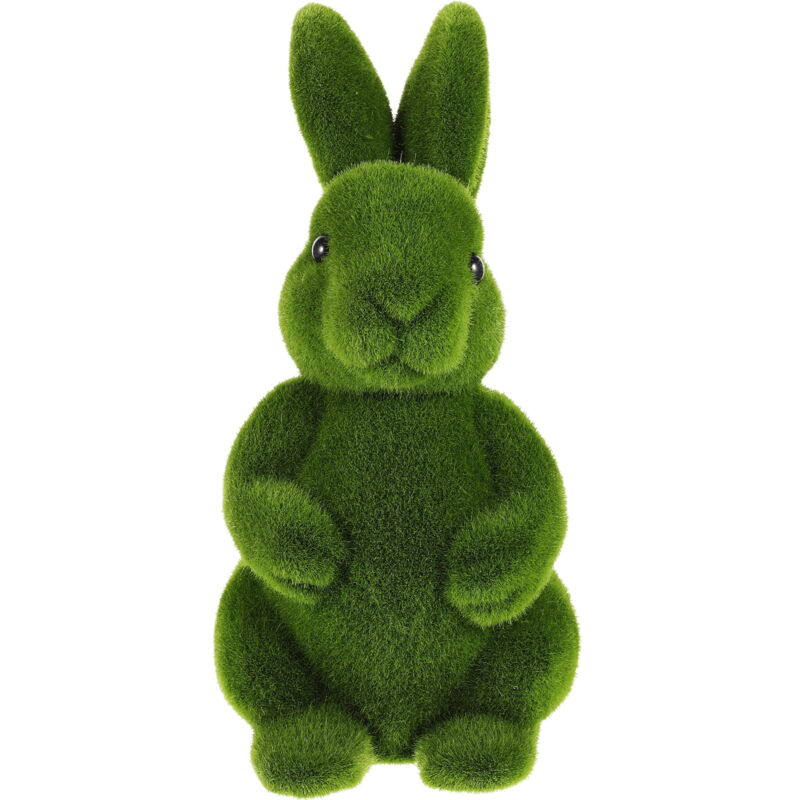 Feiyue - Simulation de lapin floqué, ornement décoratif d'intérieur et d'extérieur