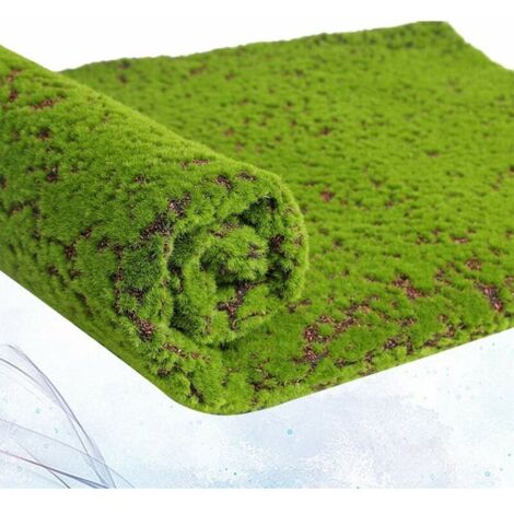 Simulation de Lichen de Mousse Artificielle Fausses de Fausses Plantes Vertes pour La Décoration de Jardin de Patio à Domicile (Point Rouge)