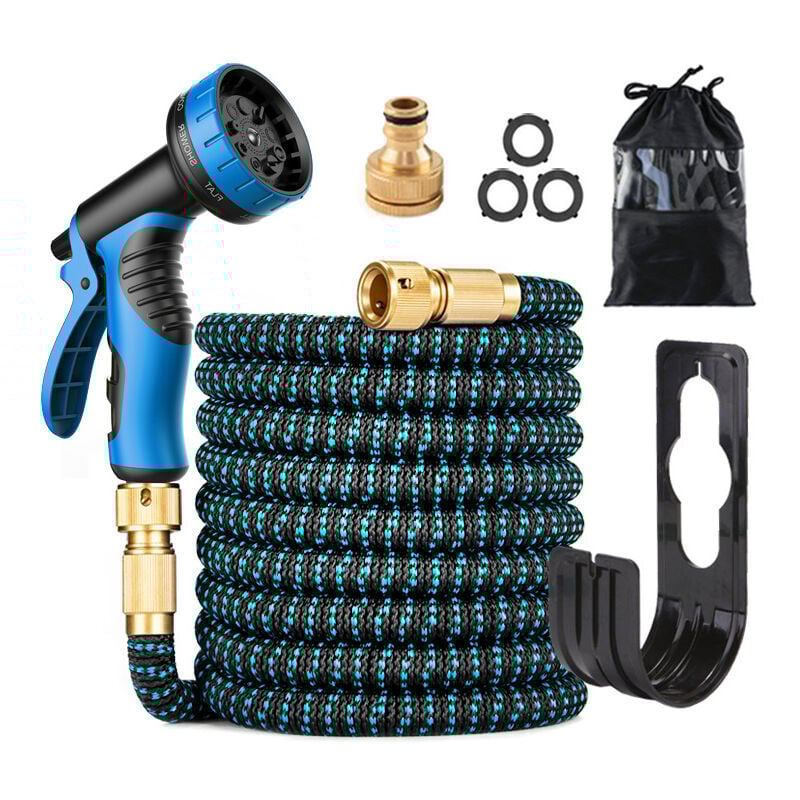 Tuyau d'arrosage Extensible 30M/100FT, Tuyau Arrosage Flexible avec 10 Fonctions Pistolet et Joint universel, Anti-fuite, Tuyau Arrosage Retractable