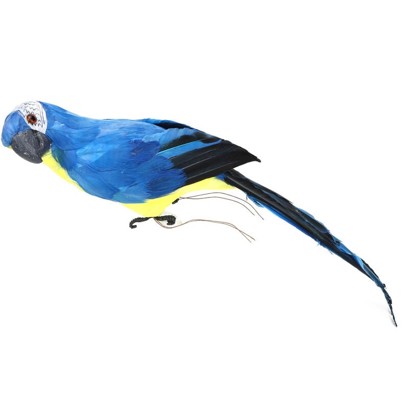 Sjlerst - Simulation de perroquet d'oiseau artificiel de 45cm, plumes décoratives, artisanat, accessoires de jardinage, décoration de la maison