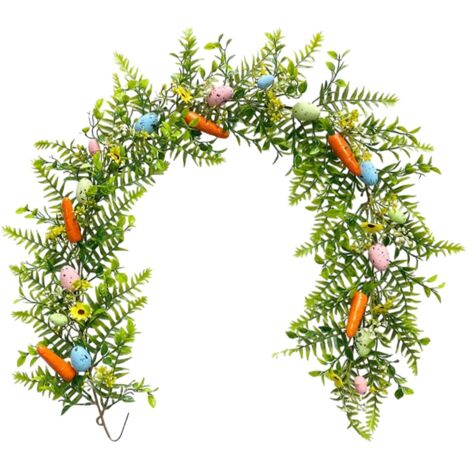 Simulation Egg Rattan Garland Artificial Easter Eggs Flower Garland Home Greenery Decor