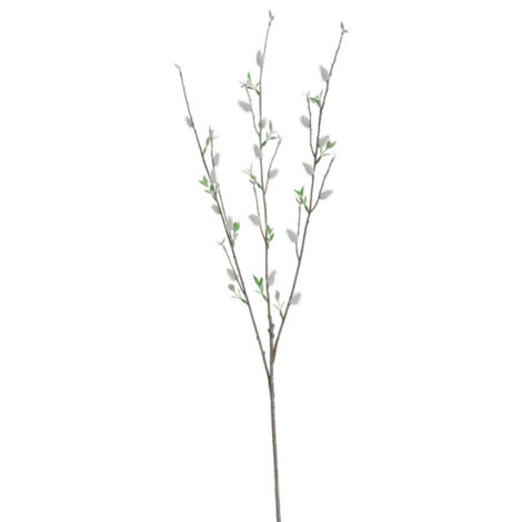 Simulation Silver Willow Fruit Simulation Silver Willow 3 Fourchettes Yellow Silver Willow European Living Room Decoration Simulation Flower Green Plant Plant Hair, Plastic +