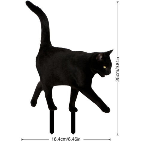Simulazione nero gatto nero decorazione per interni statua per esterni decorazione per esterni fattoria decorazione per interni prato statua di animali gatto decorazione del giardino decorazione di an