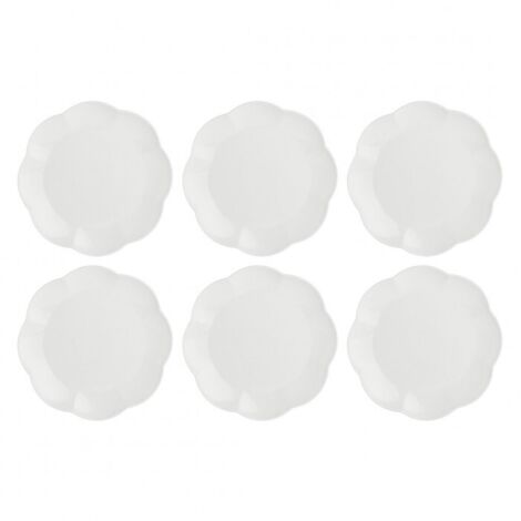 Sin nombre Juego de 6 platos llanos, blanco, 26 cm - perfecto para el uso diario
