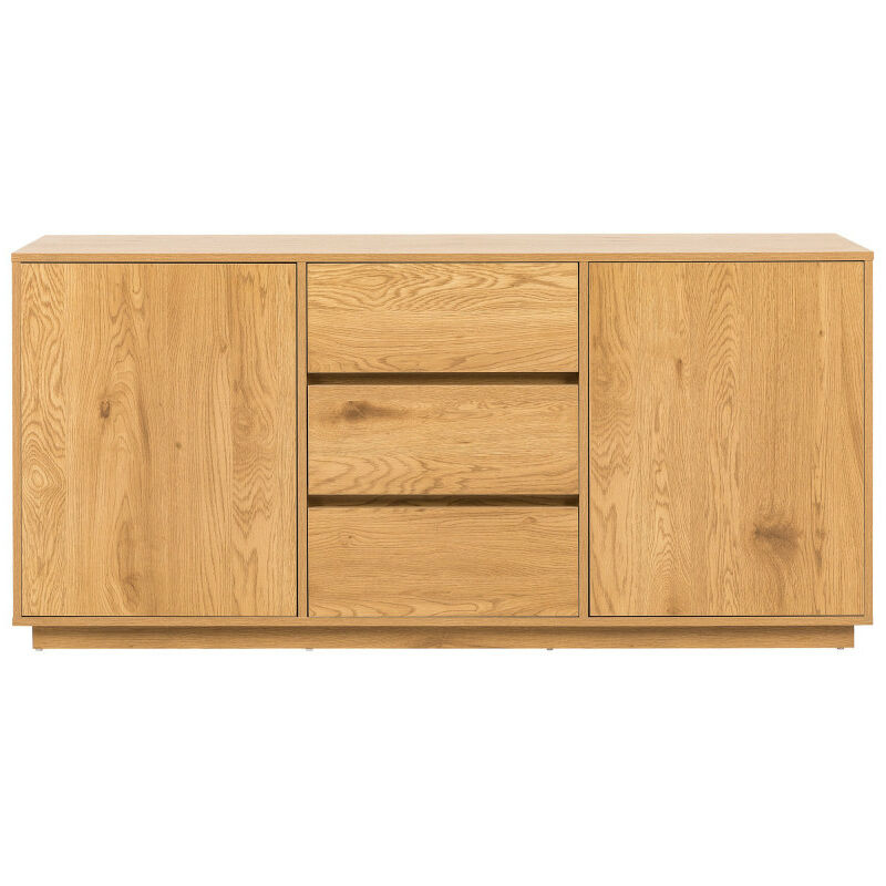 Drawer - Buffet 2 portes, 3 tiroirs en bois L180cm - Bois clair - since