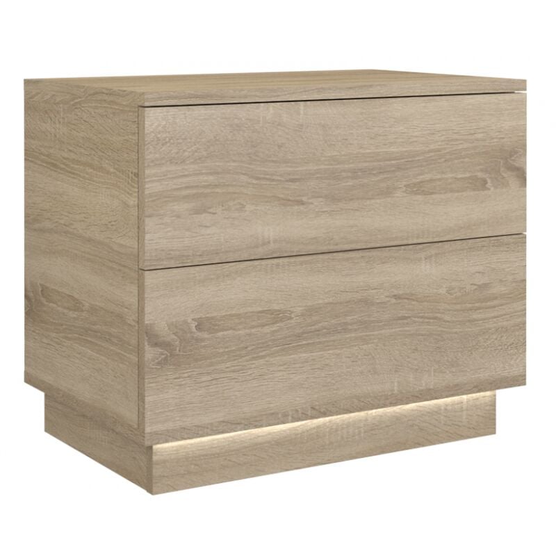 sindi table de chevet moderne chambre dimensions 47x55x35 avec led meuble de rangement design minimaliste