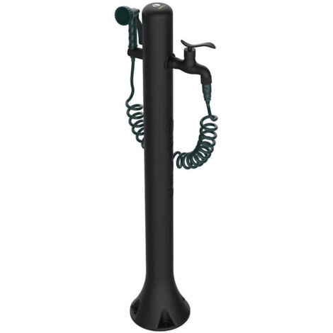 Sined Acqua Pro Fontanella Da Giardino Con Attacco Laterale Acqua Realizzata In Polietilene Nera