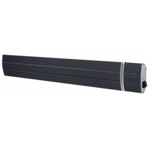 Sined Calore Nero 1800 Radiatore a Infrarossi Per Esterno In Alluminio Da 1800w Nero Onde Lunghe Nessuna Emissione Di Luce Ip65 Adatto Per Polvere e Pioggia Allaperto Con Telecomando