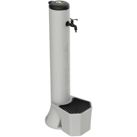Sined Kit Tritone Fuente Exterior y Cubo De 5 Litros En Polietileno Gris Paloma Fabricado En Polietileno Hd