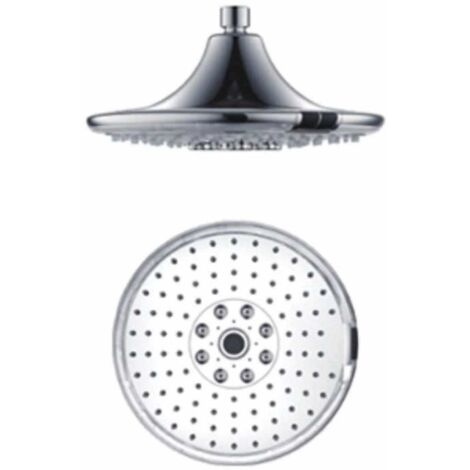 Sined Led 3 Ducha De Lluvia Redonda De 24 Cm Con Led y 3 Funciones De Chorro Gris